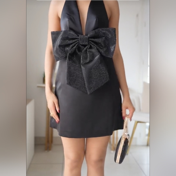 NWT Zara Mini Bow Dress Sz M - Picture 2 of 7